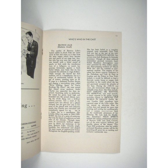 High Spirits Paper Mill Playhouse Theatre Program 1965 NJ Beatrice Lillie - Picture 6 of 8